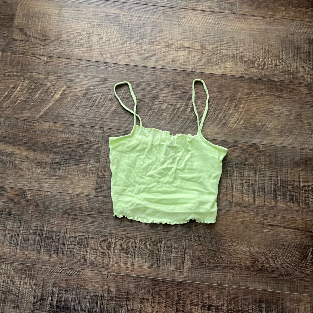 neon green tank top